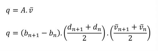 Formel Abflussmessung Mean Section Methode