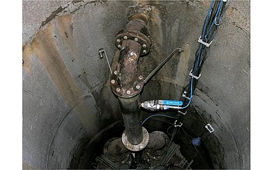 Durchflussmessung im Pumpenschacht