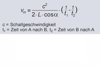 Durchflussmessung Laufzeitdifferenz Formel Laufzeitdifferenz Formel