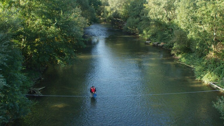 Durchflussmessung bei breitem Fluss