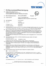 EG Baumusterprüfbescheinigung System Sensorfamilie inkl. Ergänzungen