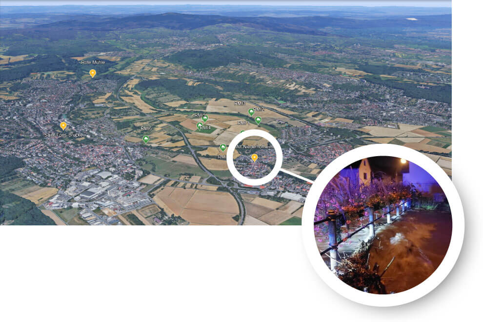 Sensor network at Liederbach am Taunus